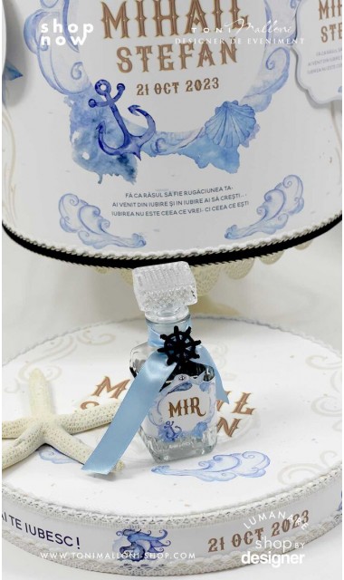 Trusou botez tematica navy Marine Nautical pastel 6